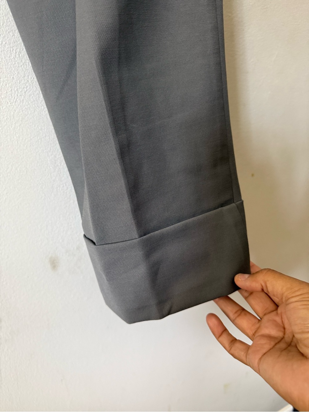 Armani Collezioni Women's Straight-Leg Trousers in Gray - Size 14 - Picture 10 of 14